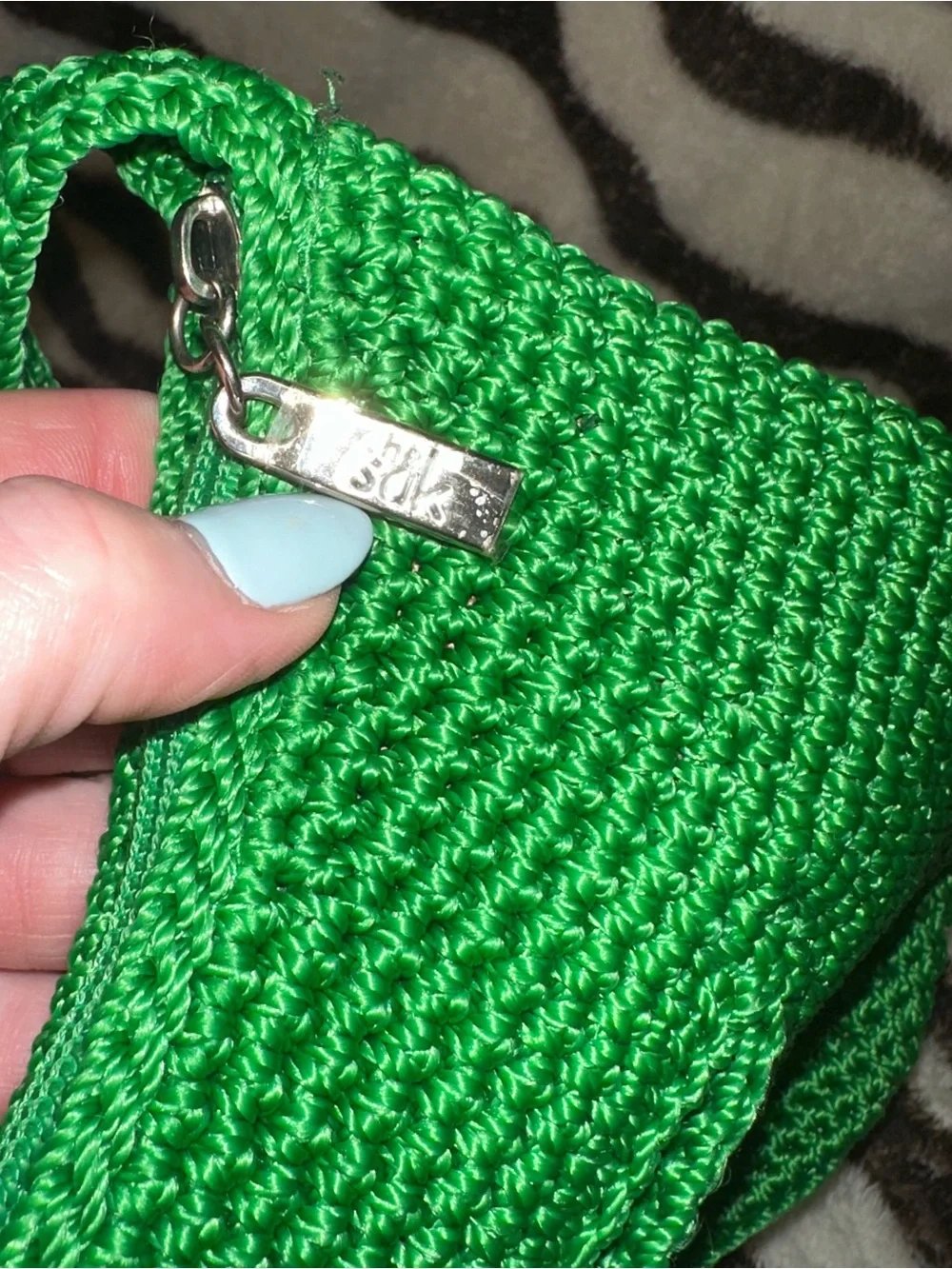 The Sak Green Crochet Shoulder Bag